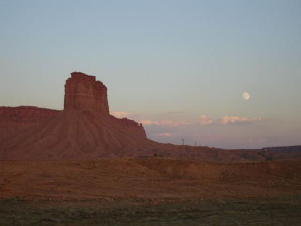 A rising moon in south-western Colorado
