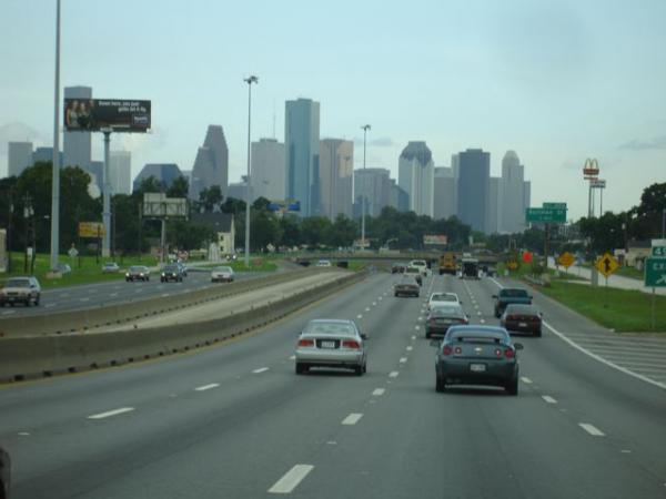 Approaching Downtown Houston, TX