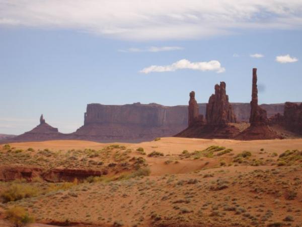 A variety of formations in Monument Valley, AZ
