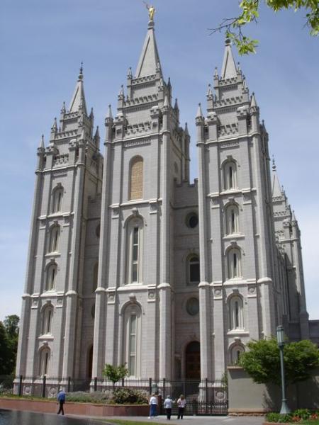 The Mormon Temple in Temple Square, Salt Lake City, UT