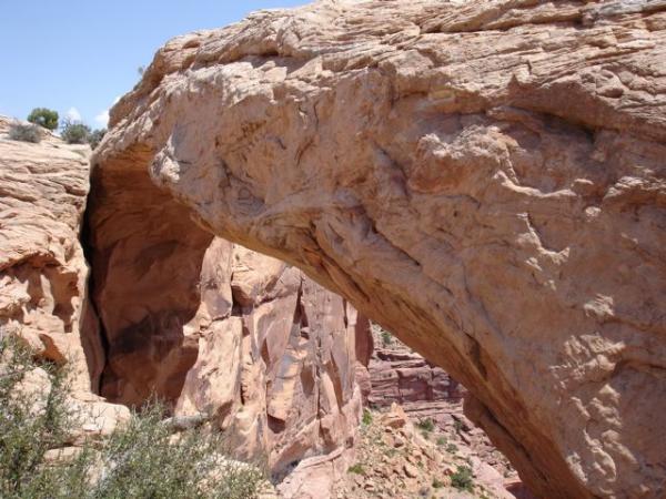 The Mesa Arch in Canyonlands National Park, UT. I wouldn't recommend standing under it. It's a long way down.