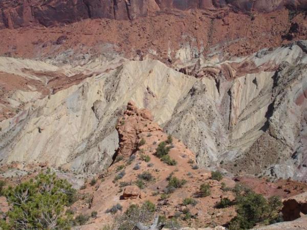 We made the strenuous hike up to the Upheaval Dome in Canyonlands National Park, UT. It took a few bottles of water, but we made it to the top.