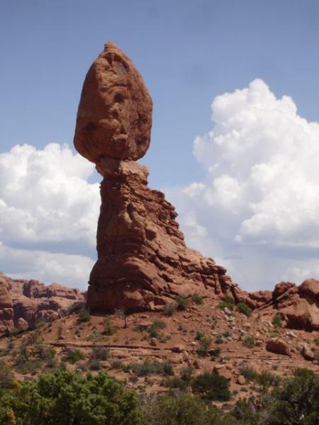 The famous Balancing Rock in Arches National Park, UT