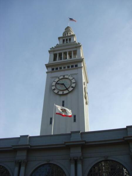 Everyone is welcomed by the main Ferry Building which adorns Pier 1 for the newcomers to San Francisco, CA.