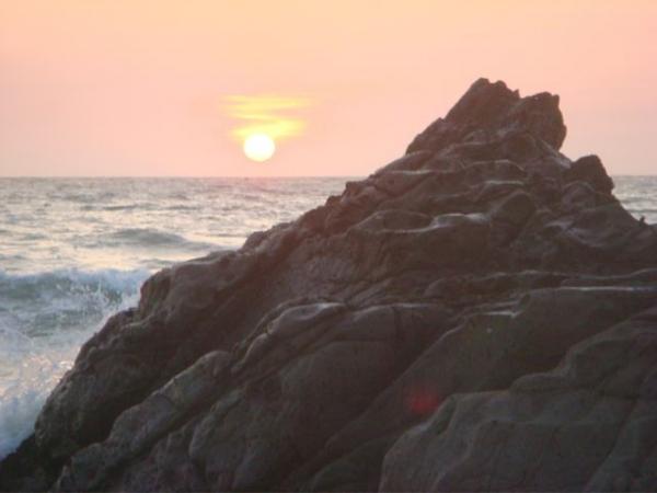 You'll find this scene every spring evening on Moonstone Beach in Cambria, CA. I'm practicing framing my shots for when I get that D-SLR camera someday.