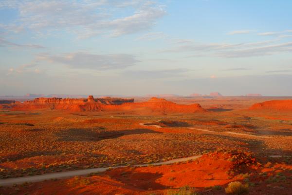 Looking back towards Monument Valley