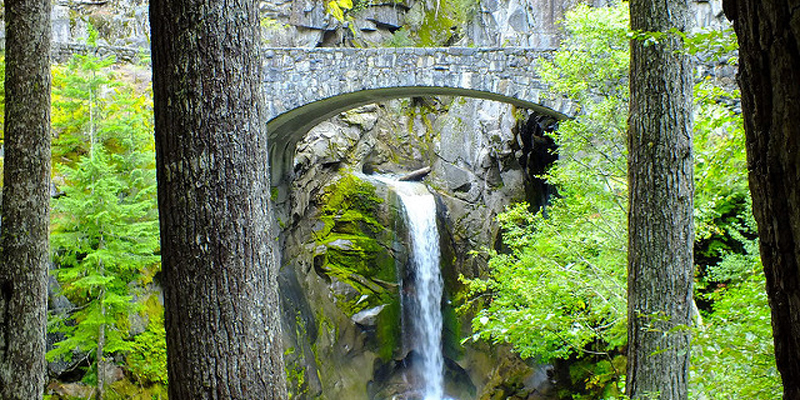 Christine Falls near Mt. Ranier - Photo by David Gomm