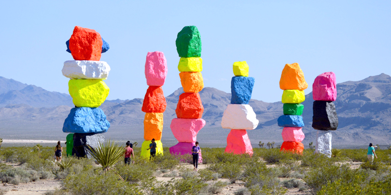 Seven Magic Mountains near Las Vegas, Nevada - Photo by Osie Turner