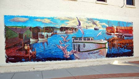 "Margaret" mural in Algoma, WI