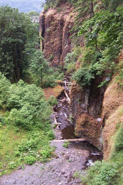 The outflow from Multnomah Falls