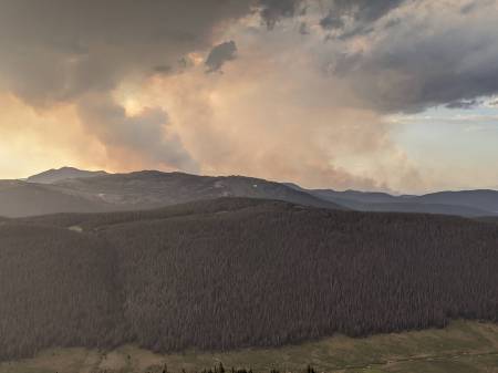 Smoke on trail ridge