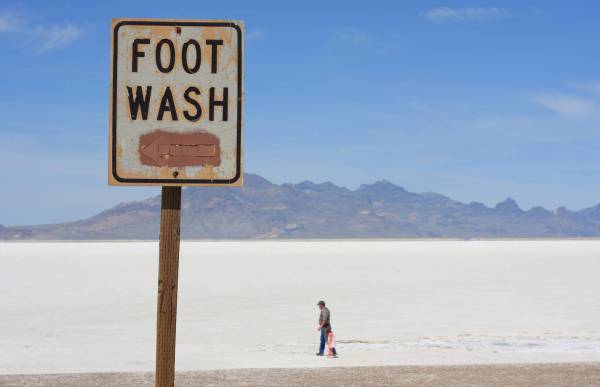 Foot wash, Bonneville Salt Flats