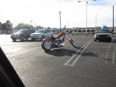 Chopper in carpark