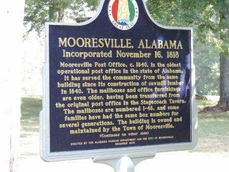 Mooresville AL sign