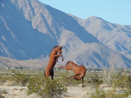 Horse sculptures