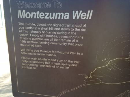 Montezuma Well sign