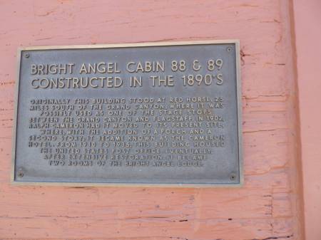 Grand Canyon Old Post Office plaque