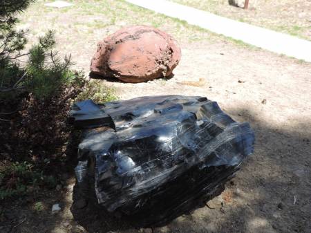 Obsidian chunk- volcanic bomb