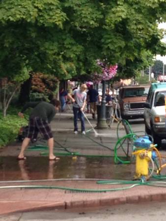 Centralia sidewalk crew
