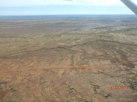 The track through desolate country