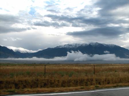 Low clouds in southern Idaho