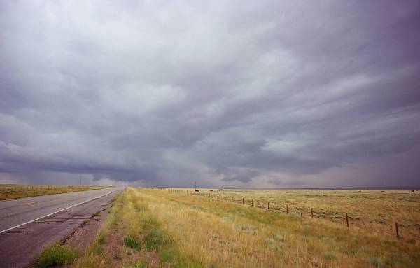 Wyoming storm clouds, heading towards Laramie