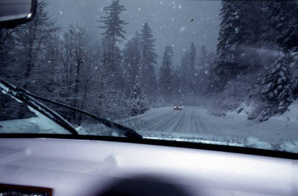 Entering Yosemite Valley, April 1994