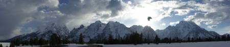 Grand Teton Sunset Panoramic