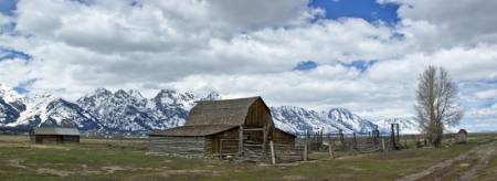 OLd Barn Panoramic. Grand Teton NP