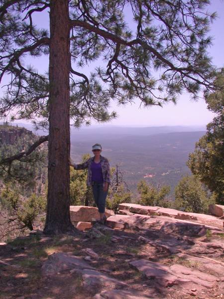 Jaimie view of Pine from Rim