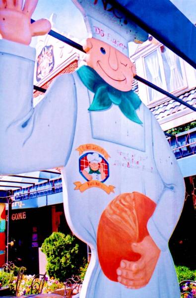 In front of the Bakery