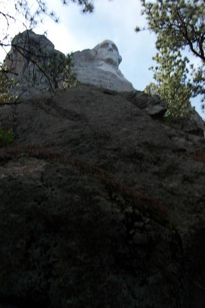 Washington from the base of Rushmore