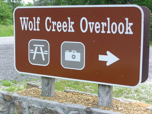 Wolf Creek Overlook Sign