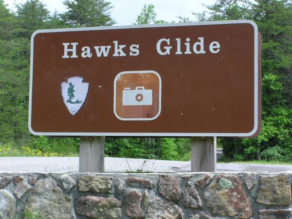 Hawk's Glide Overlook Sign