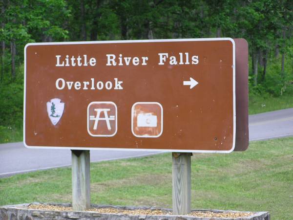 Little River Falls Overlook Sign