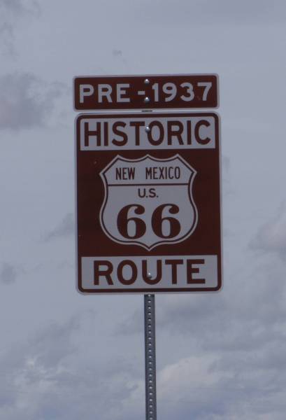 Route 66 sign in Dilia NM