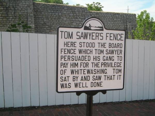 Tom Sawyer Fence in Hannibal, Missouri