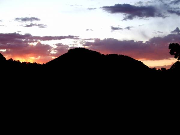 Sunset at Morraine campground.