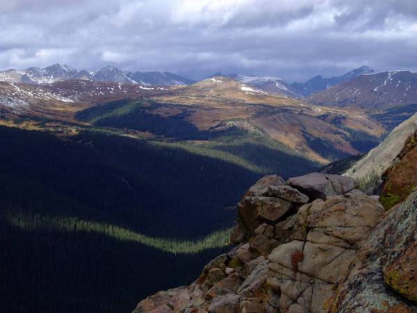 Forest canyon overlook RMNP.