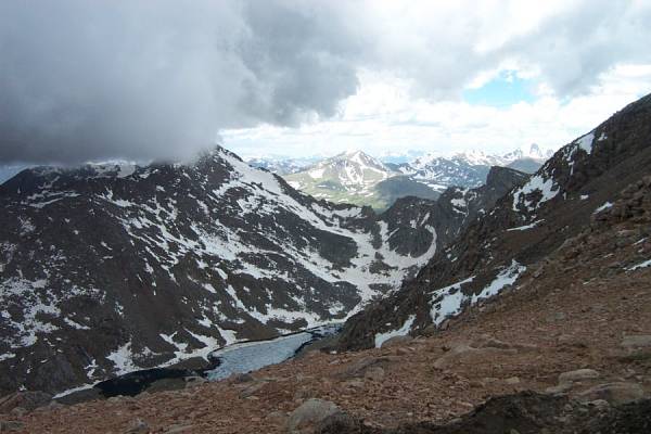 Mountain peaks surrounding Mount Evans