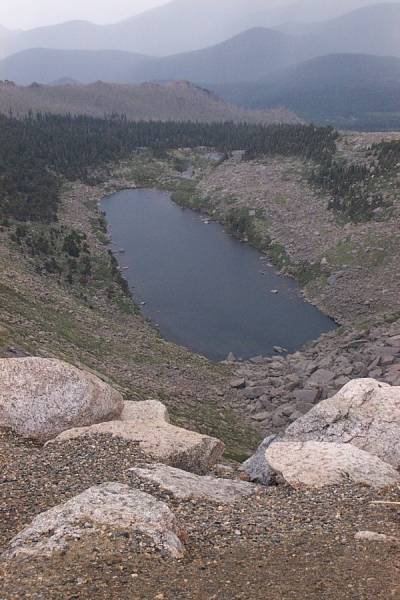 Lincoln Lake high up on Mount Evans