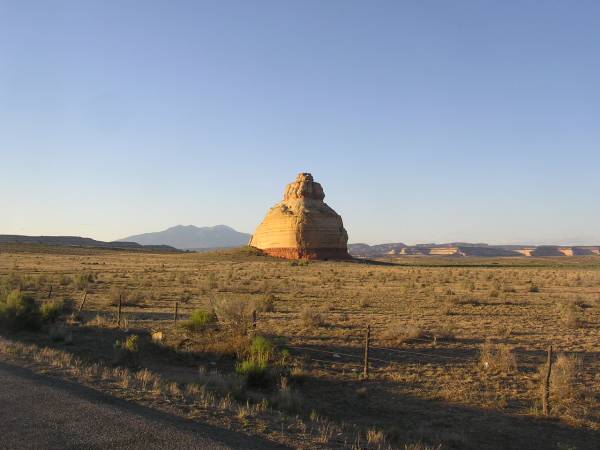 Distant view of Church Rock