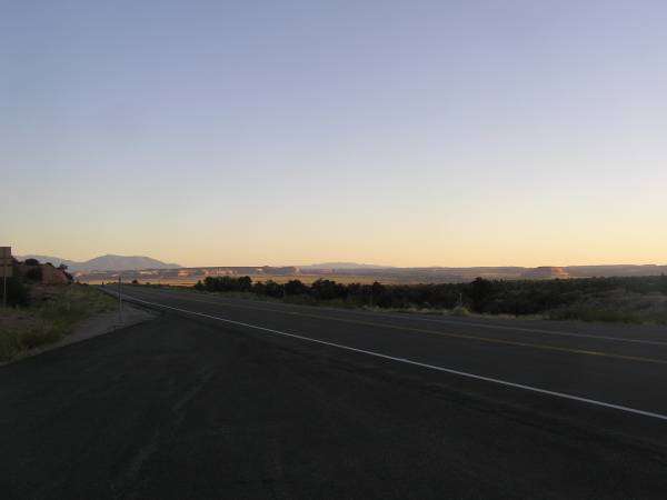 Sun setting on Utah