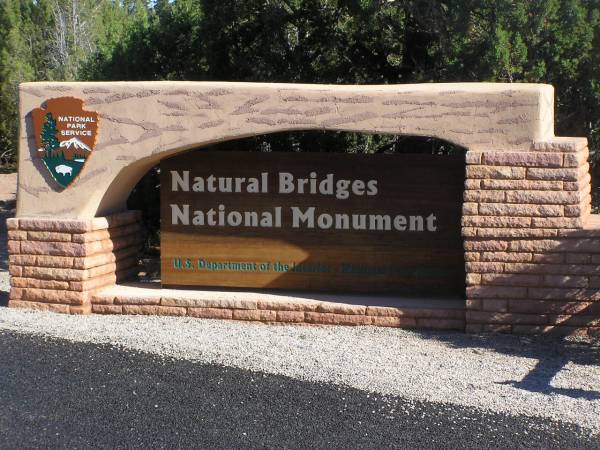 Natural Bridges NM Entrance Sign
