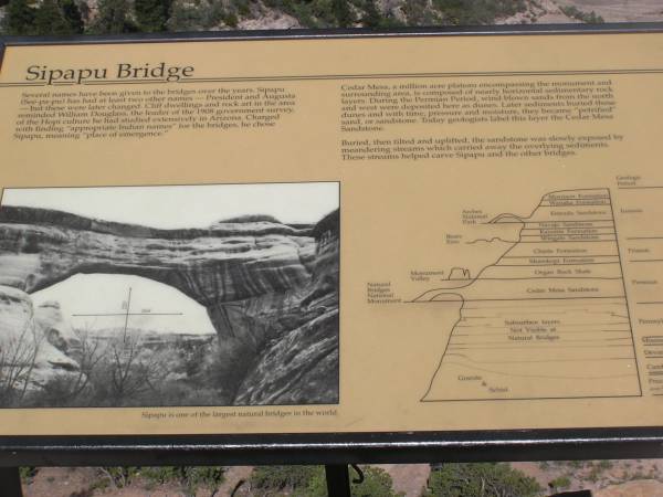 Sipapu Bridge Info Sign