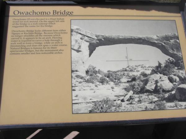 Owachomo Bridge info sign