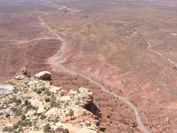 Looking down from Cedar Mesa