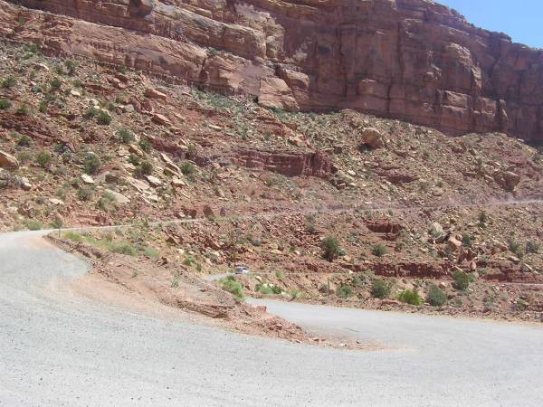In the middle of a switchback