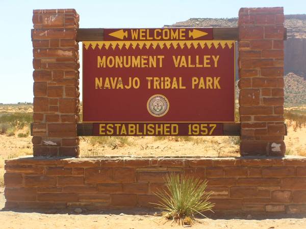 Navajo Tribal Park Sign
