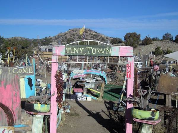 Entrance to Tiny Town in Madrid, New Mexico